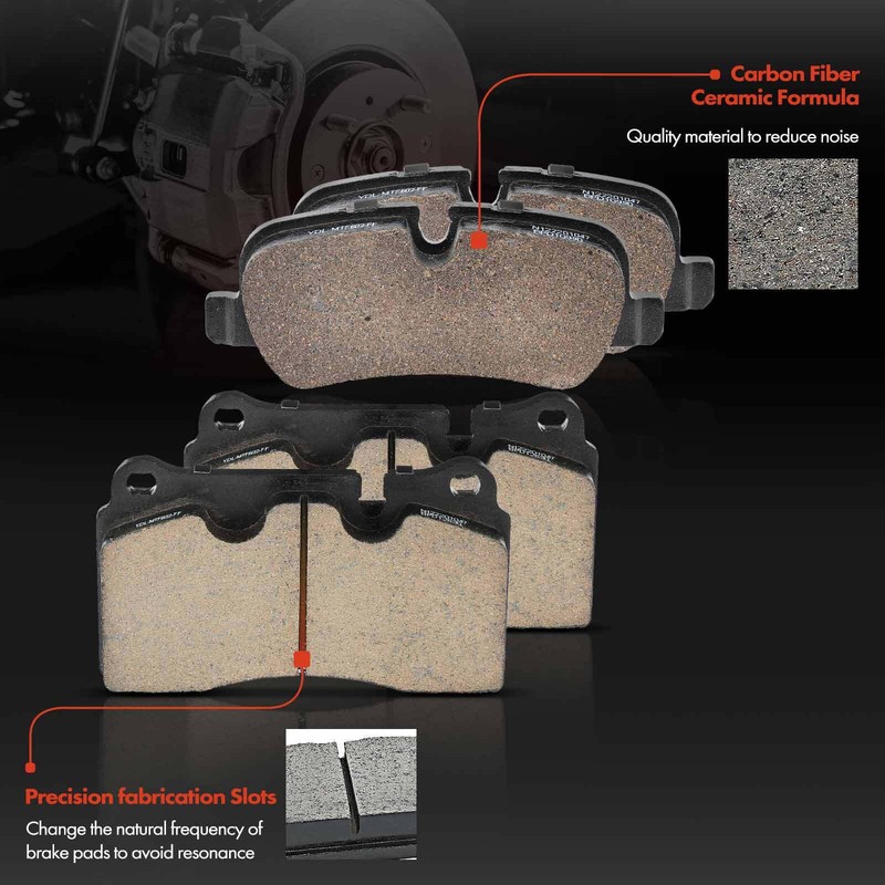 Front & Rear Drilled Rotor & Ceramic Brake Pad for Land Rover Range Rover Sport gallery
