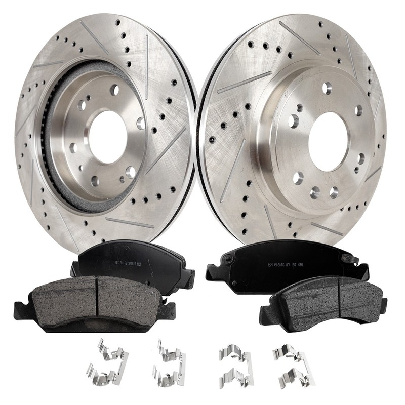 Front Brake Disc and Pad Kit For 2005-2018 Chevrolet Silverado 1500 Ceramic