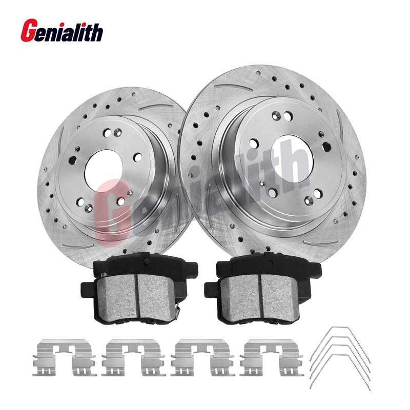 Rear Disc Rotors and Ceramic Brake Pads Kit for 2011-2017 Honda Accord Acura TSX