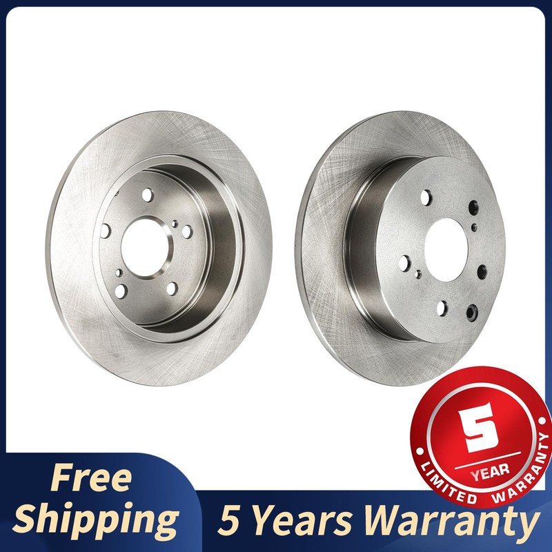 2x Rear Solid Brake Rotors For 2006-2012 2013 2.5L 2014-2018 Toyota RAV4 31443