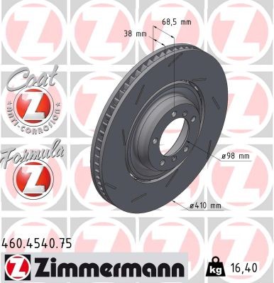 Zimmermann 460.4540.75 Brake Disc for Porsche gallery
