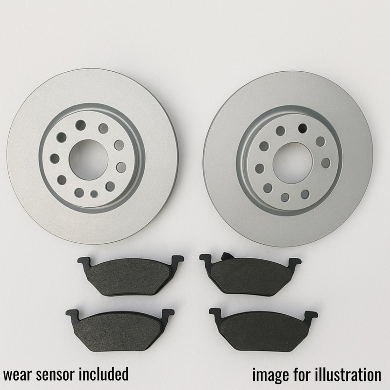 COATED FRONT BRAKE DISCS & BRAKE PADS FOR VOLVO S90 2.0 D5 POWERPULSE AWD 2016+