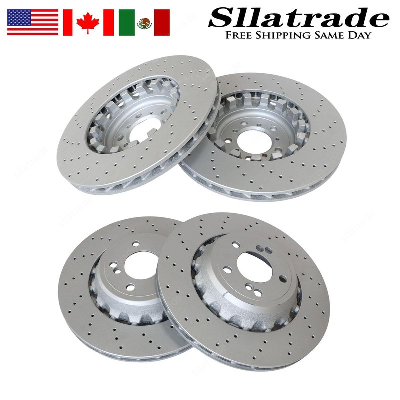 4Pcs Fits For BMW F80 F87 F82 Left & Right Front & Rear Brake Disc Rotors