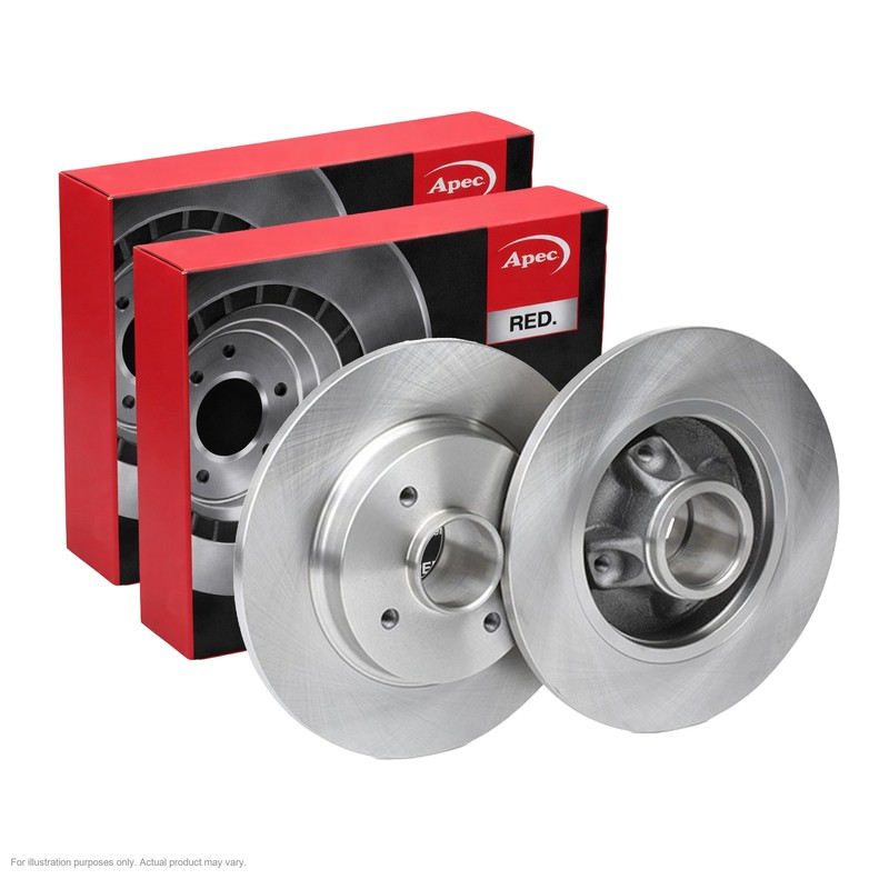 2x APEC Rear Brake Discs For CITROËN BERLINGO MULTISPACE 1 73kW/99HP/1560cc