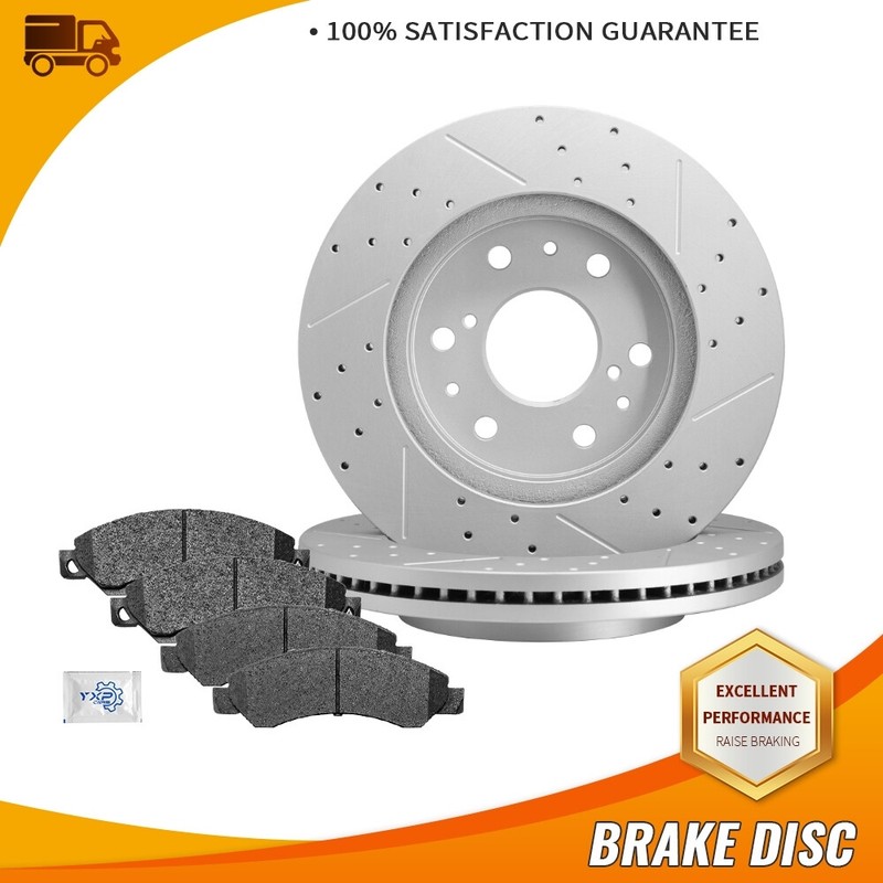 Front Brake Rotors Ceramic Pads For Chevy GMC Tahoe Yukon Silverado Sierra 1500