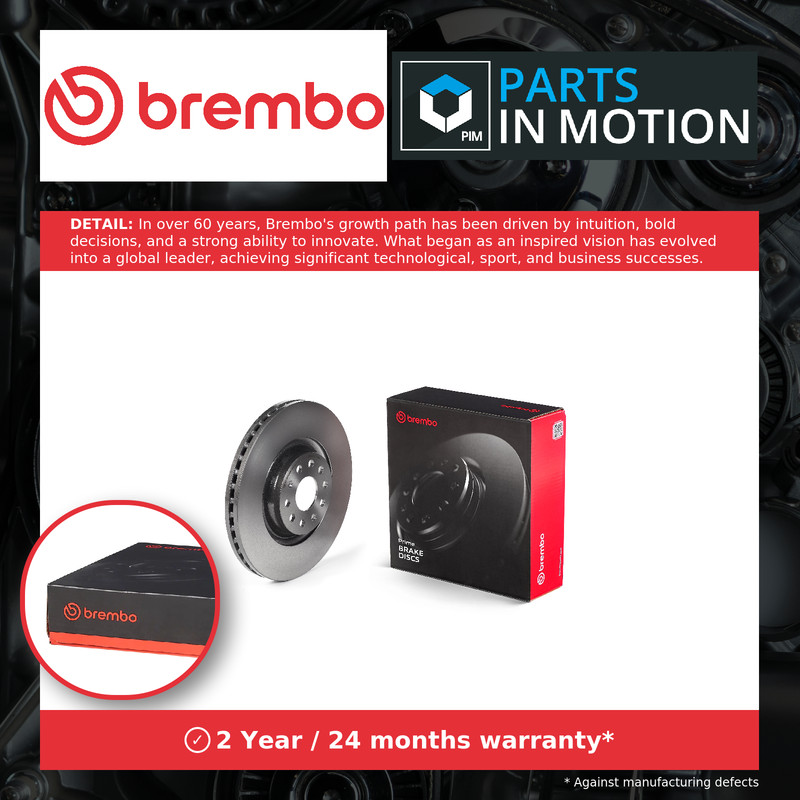 2x Brake Discs Pair Vented fits CUPRA ATECA 2.0 Front 2018 on 340mm Set Brembo