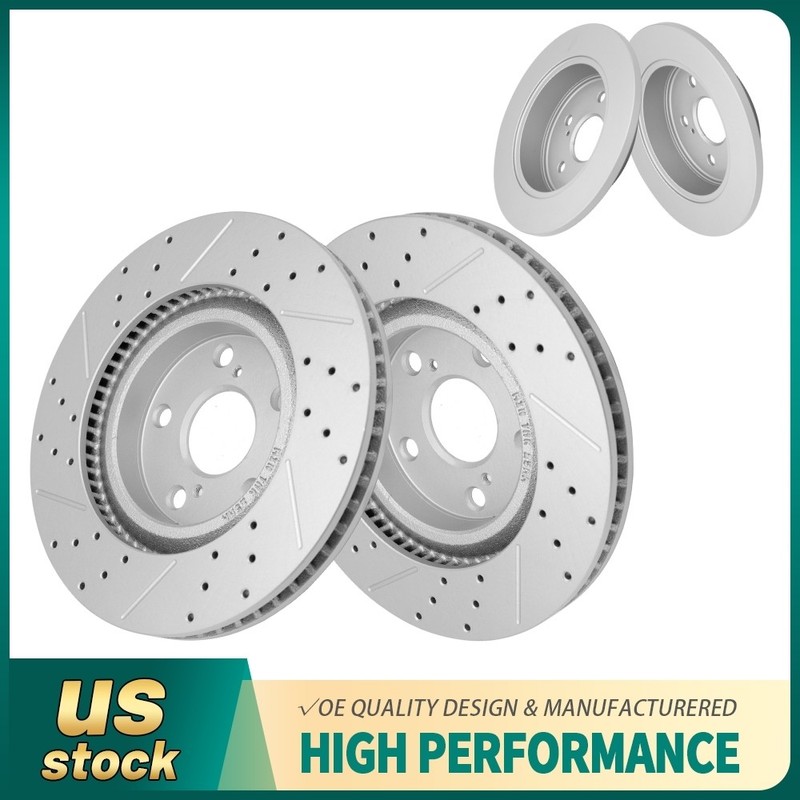 11.65″ Front & 11.06″ Rear Disc Brake Rotors Kit For Toyota Rav4 2006 -2017 2018