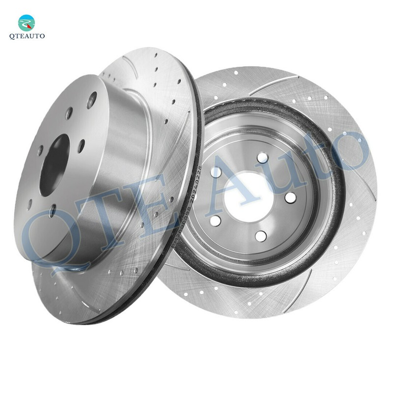 Rear Drilled Brake Disc Rotors For 2014 2015 2017-2019 2021-2023 Infiniti Q50
