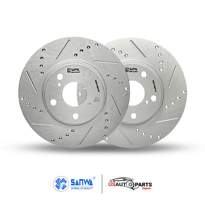 PAIR OF FRONT BRAKE ROTOR VENTED & GEOMET COATED D&S 296MM FOR TOYOTA 1999-2007 gallery