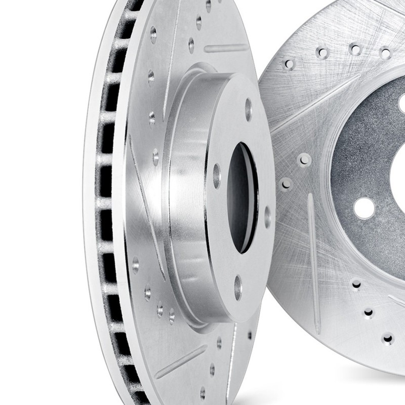 For Mitsubishi Lancer 2002-2007 Rotor Set | Black | Drilled And Slotted gallery