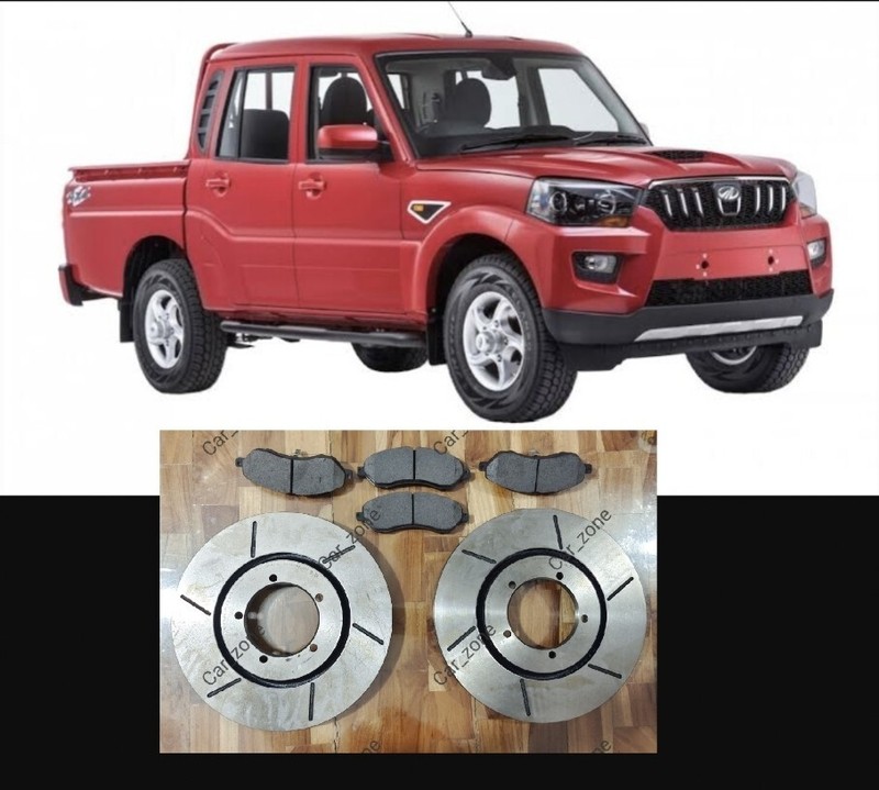 Front Disc Rotors & Pads For Mahindra Scorpio S5 S6 S10 PickUp 2018-2025