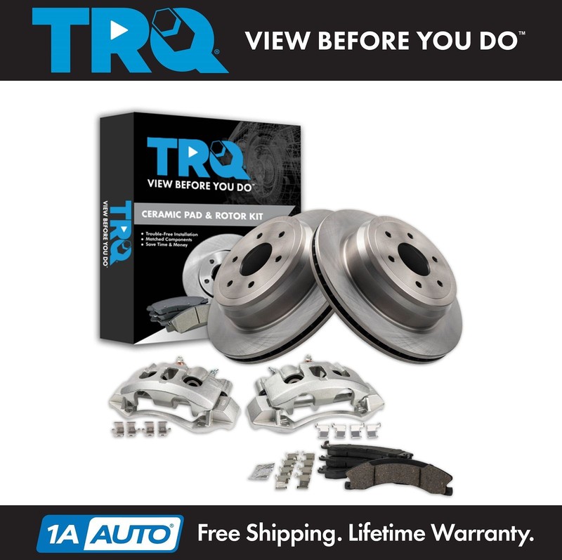 TRQ Rear Brake Pad & Rotor Kit Fits 2016-2021 Nissan