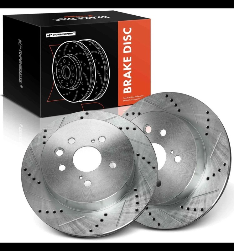 2x Rear Drilled Brake Rotors for Lexus IS250 2010-2015 IS350 06-15 GS450h GS350