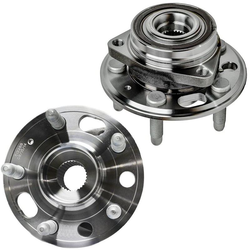 REAR Drilled Rotors Brake Pads Wheel Hubs +24pc Lug Nuts w/keys for Malibu Regal gallery