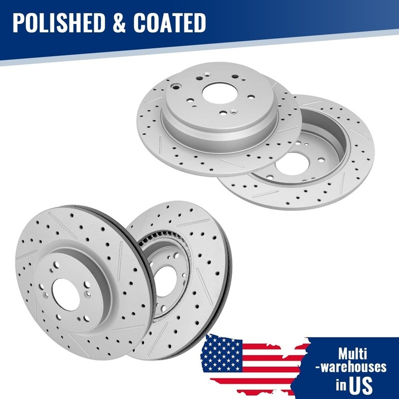 300mm Front + 305mm Rear Brake Disc Rotors For Honda CR-V 2012 2013-15 2016 FWD