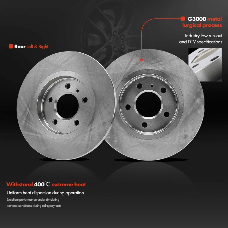 2Pcs Rear Disc Brake Rotors for For Buick Terraza 2005 Chevrolet Pontiac Saturn gallery