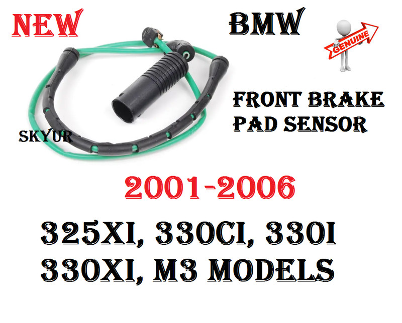Front Brake Pad Wear Warning Sensor For BMW E46 325xi 330Ci 330i 330xi M3 GENUIN