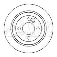 2x Brake Discs Pair Solid fits MINI COOPER 1.6 Rear 01 to 06 259mm Set KeyParts gallery