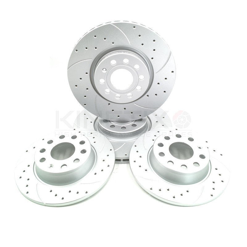 FOR AUDI A3 40 TFSI 18-20 FRONT REAR DRILLED GROOVE BRAKE DISCS 312mm 272mm