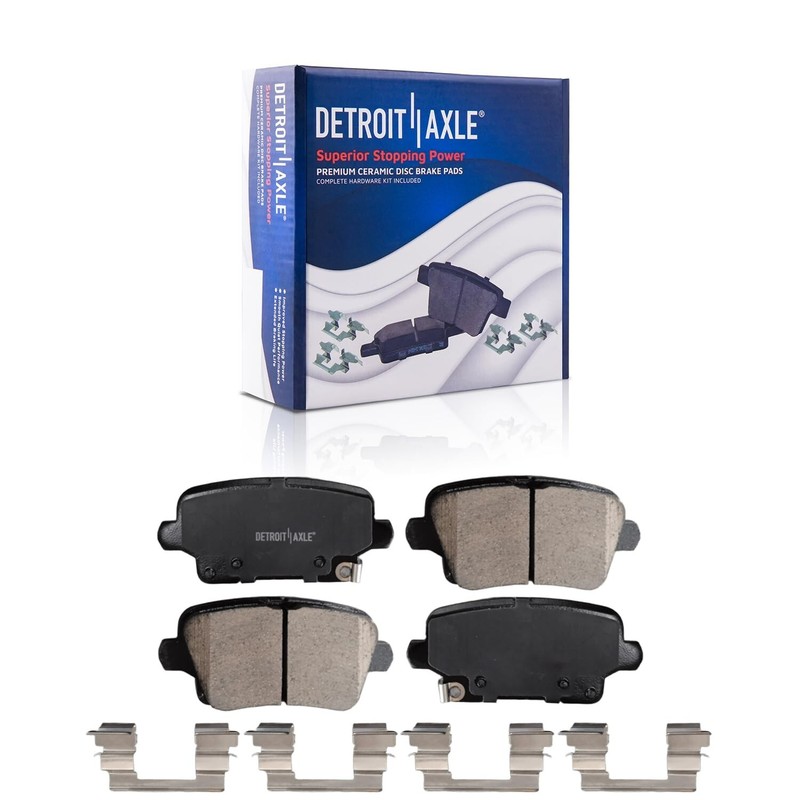 10pc Front Rear Drilled Slotted Brake Rotors Brake Pad Kit for 2019 Cadillac XT4 gallery