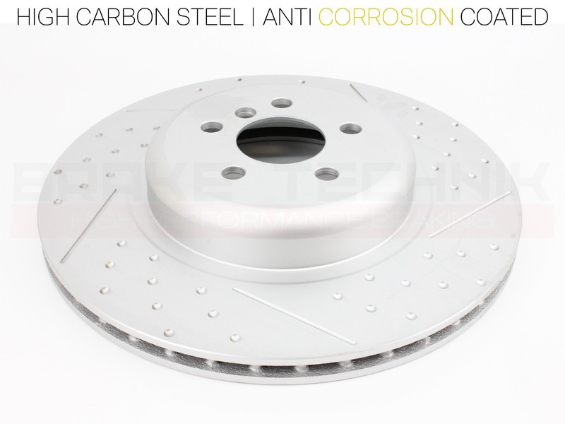 FOR BMW X7 40D XDRIVE G07 REAR PERFORMANCE DIMPLED SLOTTED BRAKE DISCS PAIR gallery