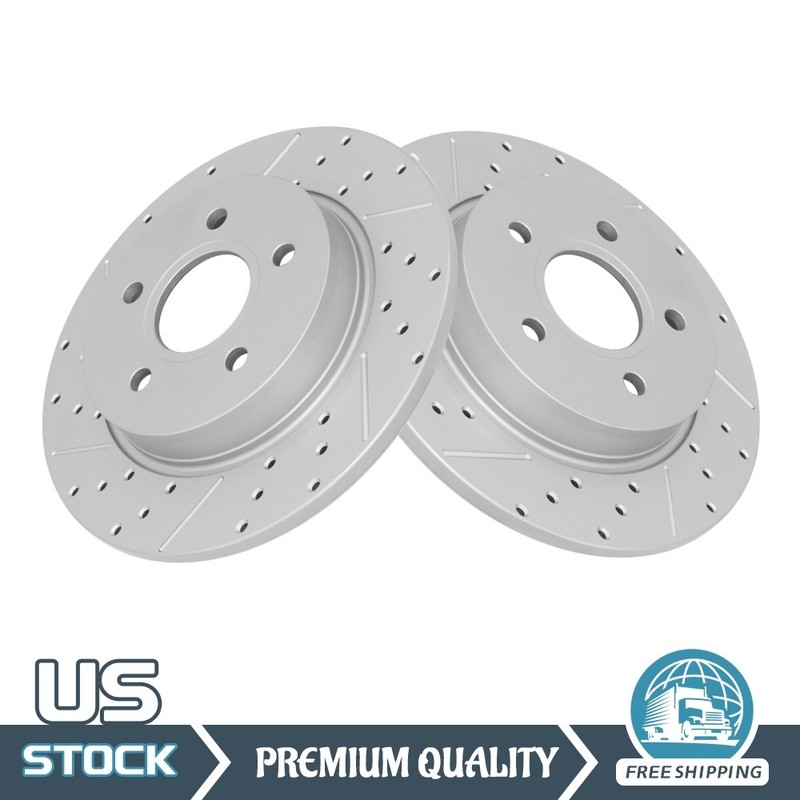 2PCS Rear Disc Brake Rotors for 2012 2013 2014 2015 2016 2017 2018 Ford Focus