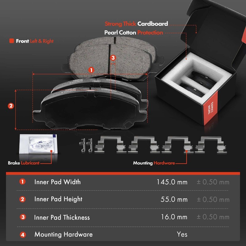 Front Drilled Rotor & Ceramic Brake Pads for Chrysler Sebring Dodge Jeep Patriot gallery