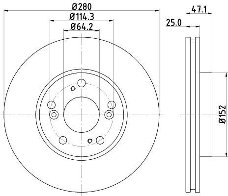 DON Front Internally Vented Discs & Brake Pads Service Kit Fits Honda Accord gallery