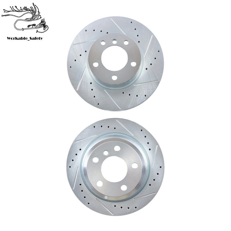 Drilled Brake Rotor & Ceramic Brake Pad For BMW 428i xDrive F32/F33 2014-2016 gallery
