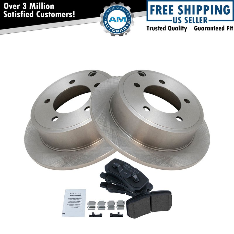 Rear Brake Pad & Rotor Kit Ceramic Fits 13 200 17 Compass 14-17 Lancer Patriot