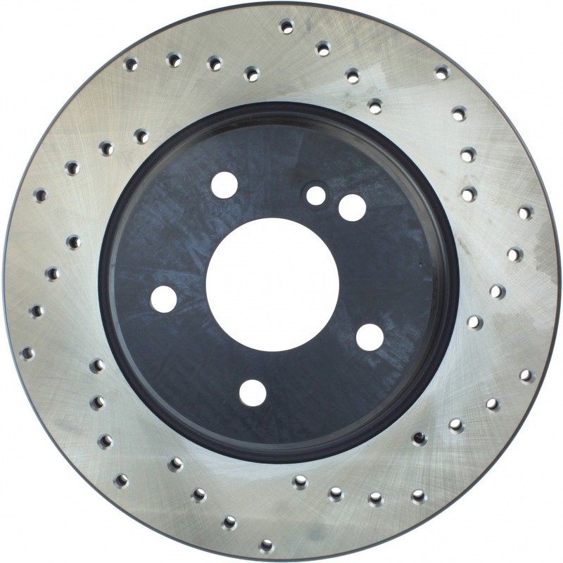 StopTech For Audi A6 2014-2018 Brake Rotor Cross Drilled Rotor Front Driver Side gallery