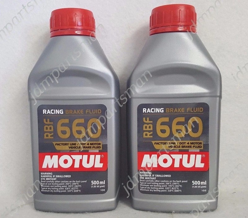 (Pack of 2) RBF660 RACING Brake Fluid – MOTUL DOT 4 Brake Fluid 622°F Dry 500 ml