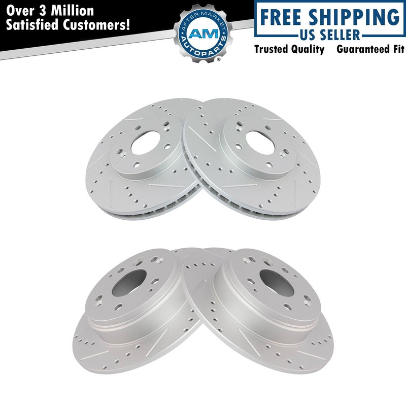 Front and Rear Brake Rotors Set For 2004-2008 Acura TL