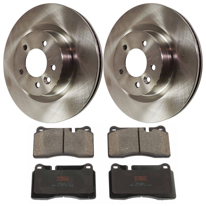 KIT-072924-2636 TRW 2-Wheel Set Brake Disc and Pad Kits Front for Range Rover