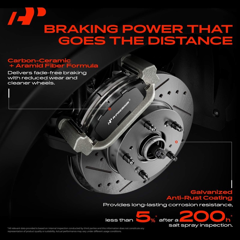A-Premium Front & Rear Drilled Brake Rotors & Ceramic Pads for Subaru Legacy WRX gallery
