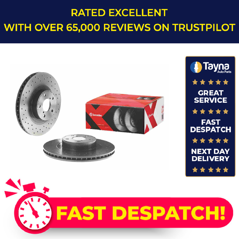2x Brake Discs Pair Vented fits SUBARU FORESTER SG, SG9 2.5 Front 02 to 12 293mm