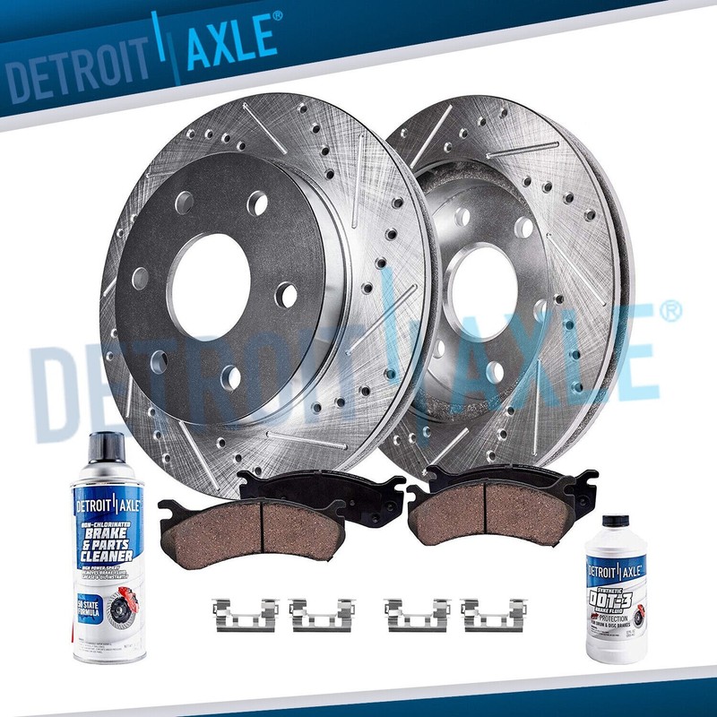 Front Brake Rotors + Brake Pads for 2006-2008 2009 Chevy Trailblazer Envoy 6 CYL