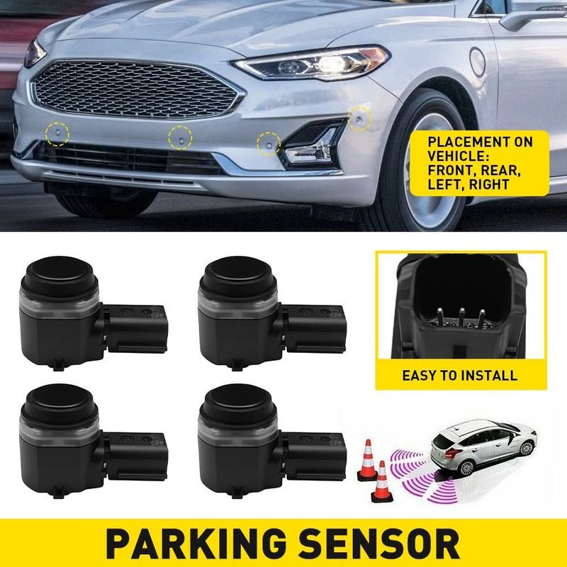 4pcs Fit Lincoln Navigator 2015-2017 PARKING SENSORS Replacement Front Rear 3Pin