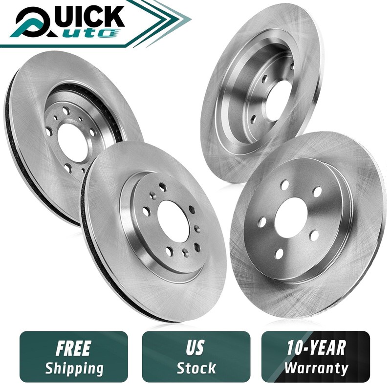 4pcs Front Rear Brake Rotors Kit for 2014 – 16 Impala Limited 2011 – 13 Impala
