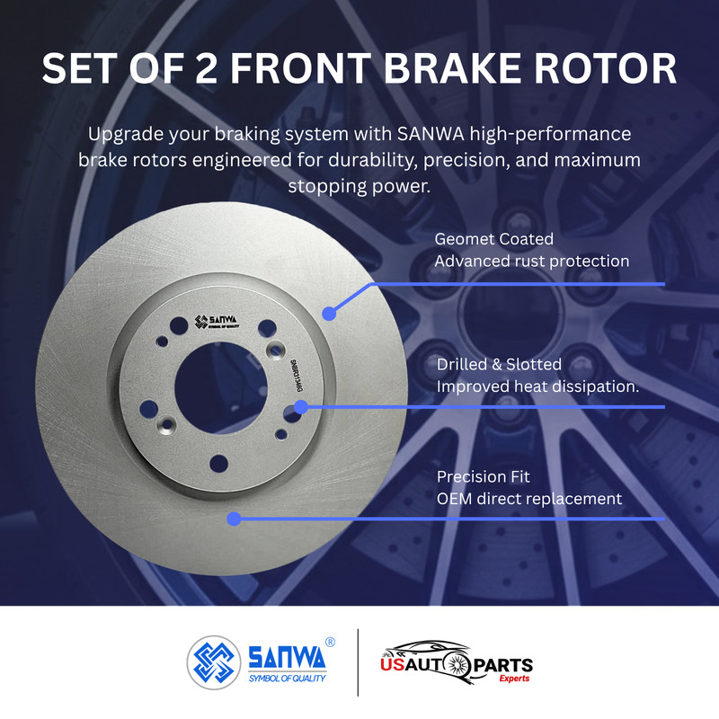 SET OF 2 FRONT BRAKE ROTOR VENTED & GEOMET COATED 294mm FOR JEEP OUTLANDER 04-20 gallery