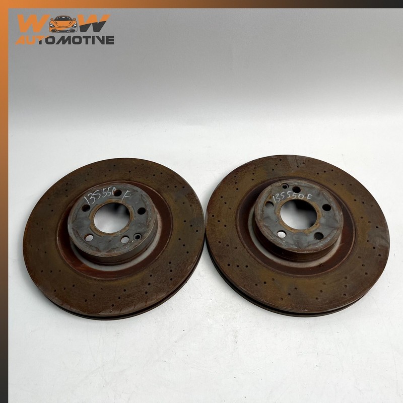07-14 MERCEDES-BENZ W221 W216 S550 FRONT RIGHT & LEFT BRAKE DISC ROTOR PAIR OEM