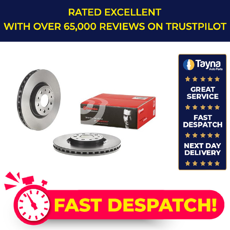 2x Brake Discs Pair Vented fits FIAT TIPO 356, 357 1.6D Front 2015 on 281mm Set