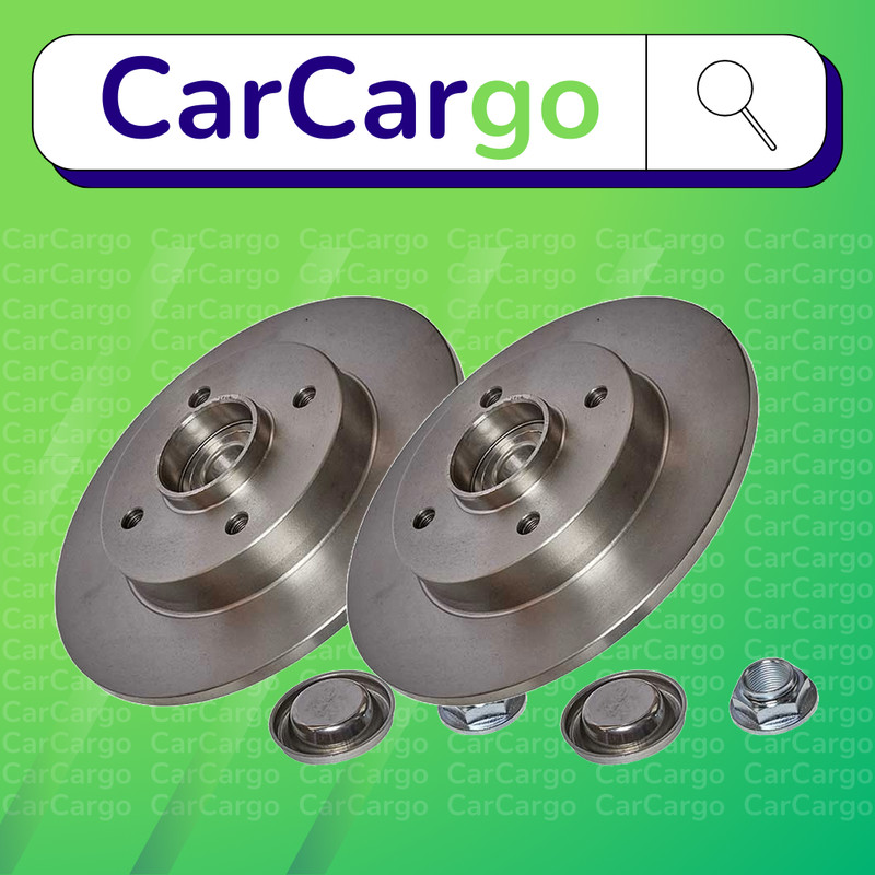 Premium Solid Rear Brake Discs Pair Citroën C4 1.6 THP 2008-2011 249 mm