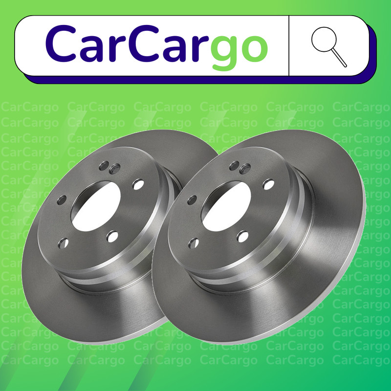 Premium Solid Rear Brake Discs Pair Mercedes CLK CLK 350 2005-2010 290 mm