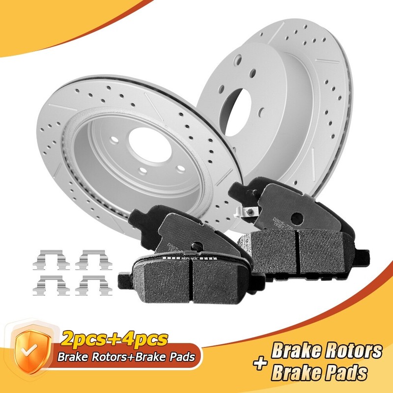 For Nissan Murano Pathfinder Infiniti M37 308mm Rear Brake Rotors+Ceramic Pads