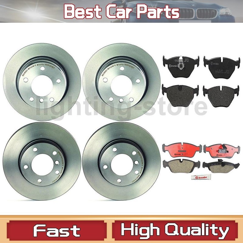 Front+Rear Brake Pads and Disc Rotors full set Fits 1998 BMW 328i 328is