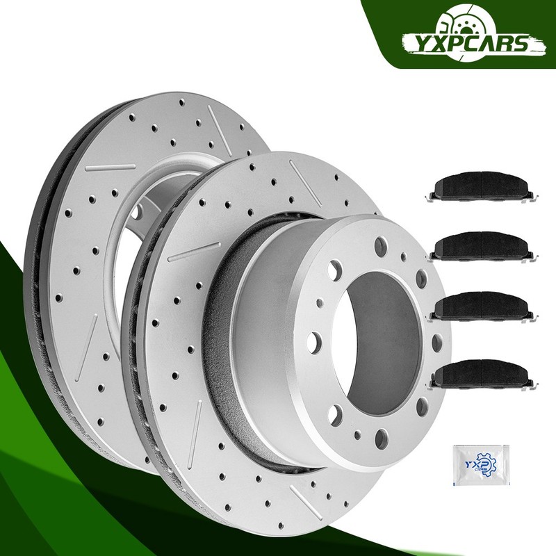 358mm Rear Disc Rotors Ceramic Brake Pads Kit for 2011 – 2018 Ram 2500 3500