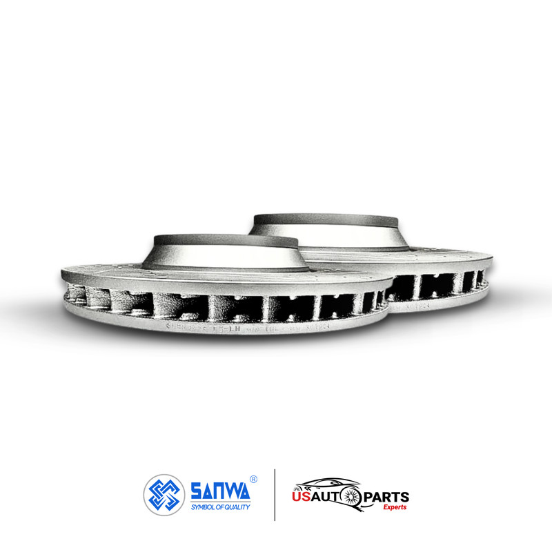 PAIR OF FRONT BRAKE ROTOR VENTED GEOMET COATED D&S KIT FOR VOLKSWAGEN AUDI 03-15 gallery