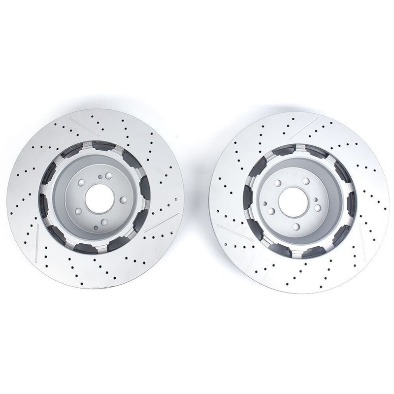 2X Fit Mercedes Benz W222 S63 S65 AMG 2014-2020 Front Brake Rotors A2224212612 gallery