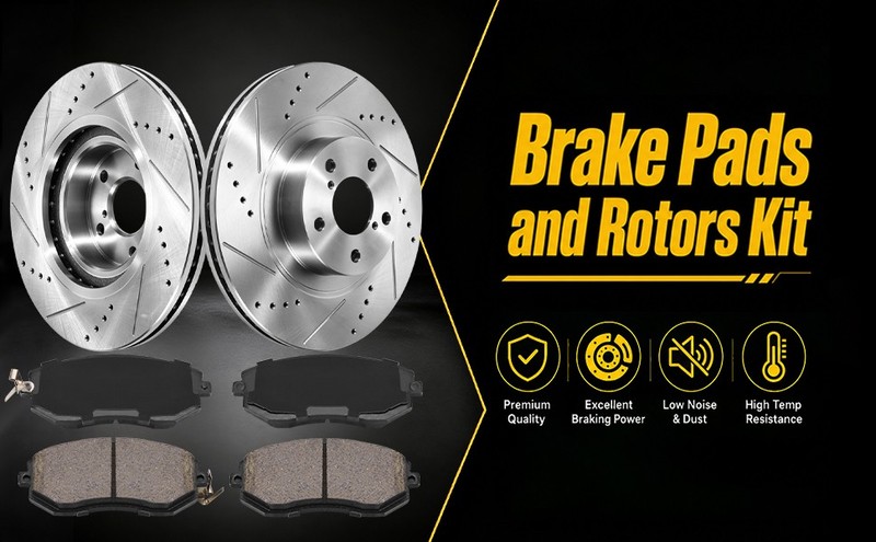 Front Drilled Disc Rotors Brake Pads for Subaru Impreza Forester Outback Legacy gallery